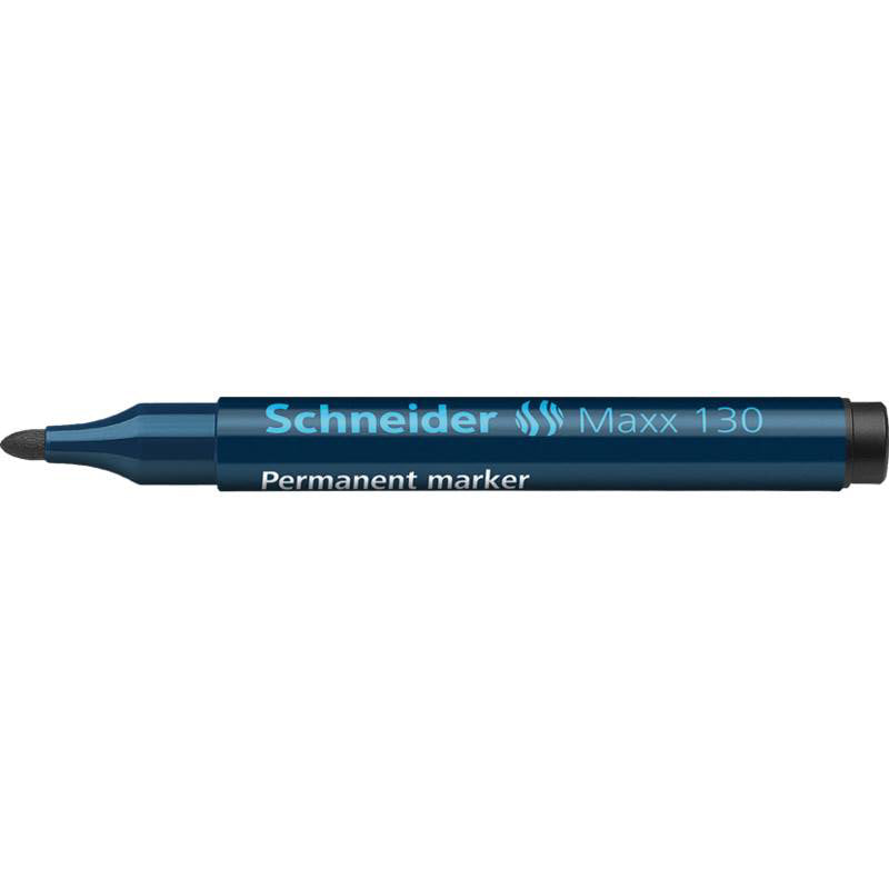 Marker permanent Schneider 130, varf rotund, 1-3 mm, negru Marker permanent Schneider 130, varf rotund, 1-3 mm, negru
